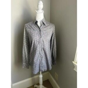 Vintage Women's Floral Western Pearl‎ Snap Shirt